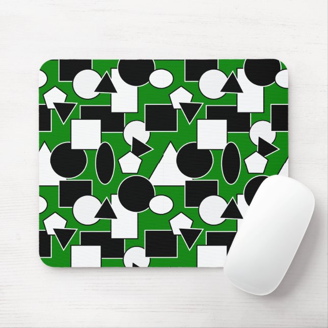 Green Bauhaus Collage Mousepad (Mit Mouse)
