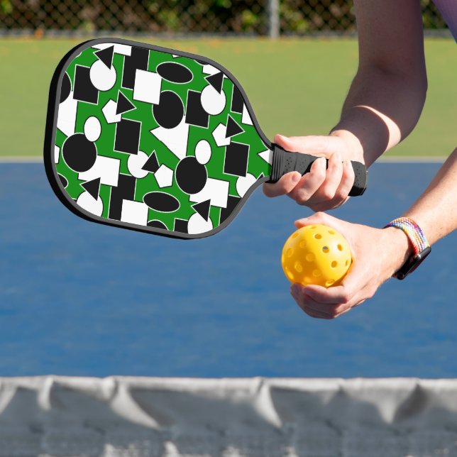 Green Bauhaus Collage Pickleball Schläger (InSitu)