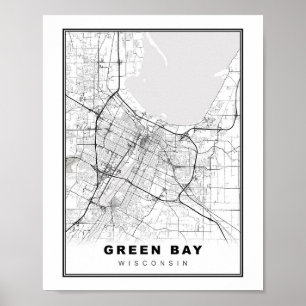Green Bay Map Poster