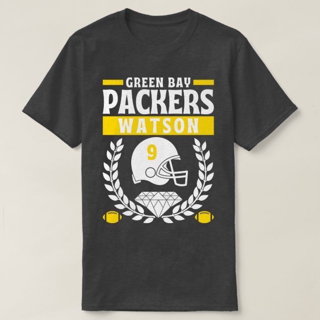 Green Bay Packers Christlich Watson 9 Edition T-Shirt (Design vorne)