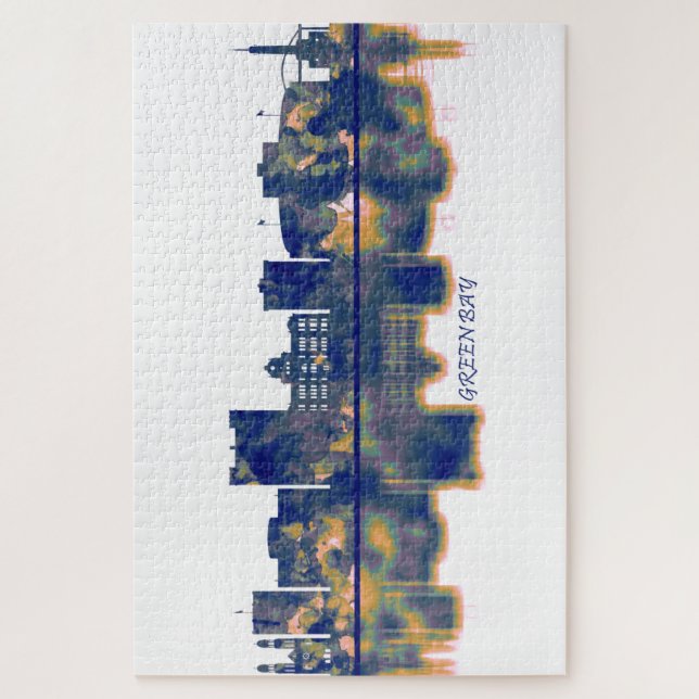 Green Bay Skyline Puzzle (Vertikal)
