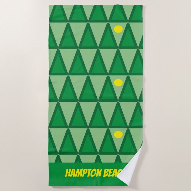 Green Beach Handtuch nach Kundenwunsch Beach Name (Vorderseite)
