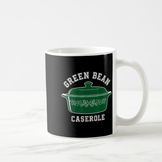 Green Bean Cerole Thanksgiving Humor Meme Men Wome Kaffeetasse (Rechts)