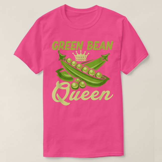 Green Bean Queen Funny Veganism Veggie T-Shirt (Design vorne)