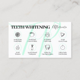 Green Beauty Teeth Whitening Aftercare Tipps Visitenkarte
