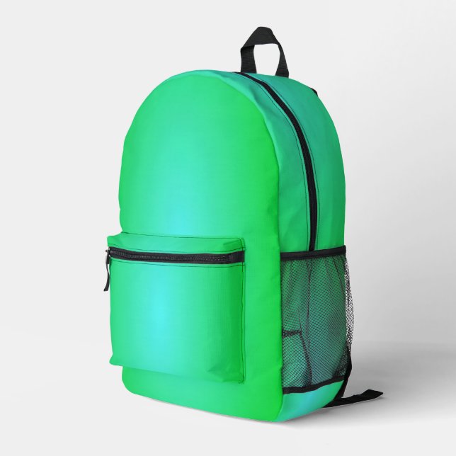 green bedruckter rucksack (Rückseitige Ecke Rechts)