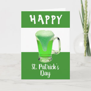 Green Beer Happy St. Patrick`s Day Feiertagskarte