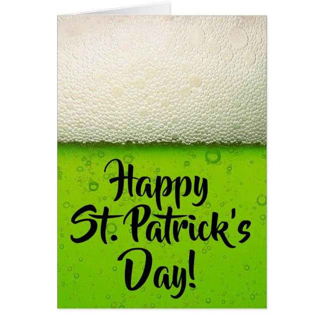 Green Beer Happy St. Patrick's Day Card (Vorne)