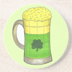 Green Beer Irish Kleeblatt St. Patrick's Day Getränkeuntersetzer