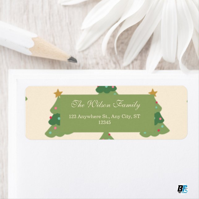 Green Beige Modernes Weihnachtsbaummuster (Von Creator hochgeladen)