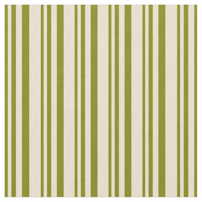 Green & Beige Streifen/Linienmuster Stoff (Nahaufnahme)