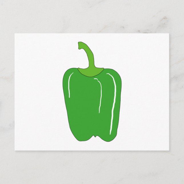 Green Bell Pepper. Ganz. Postkarte (Vorderseite)