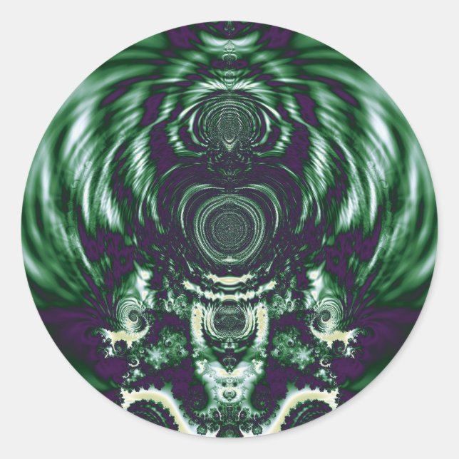 Green Bell Runder Aufkleber (Vorderseite)