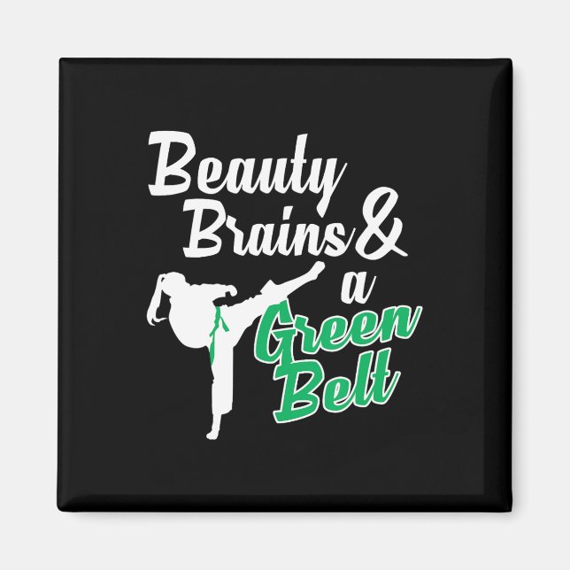 Green Belt Taekwondo Martial Arts Funny Judo Zitat Magnet (Vorne)