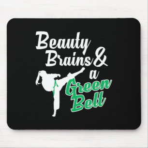 Green Belt Taekwondo Martial Arts Funny Judo Zitat Mousepad