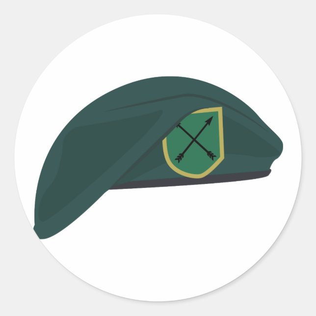 Green Beret Runder Aufkleber (Vorderseite)