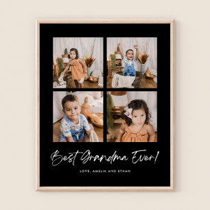 Green Best Oma je vier Fotos Poster