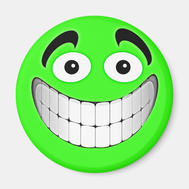 Green Big Green Face Magnet (Vorne)