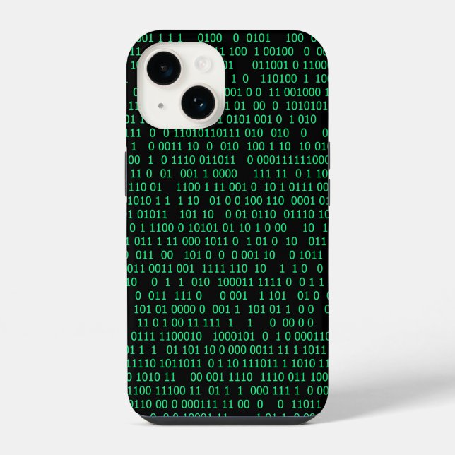 Green Binary Numerary System iPhone Hülle (Rückseite)