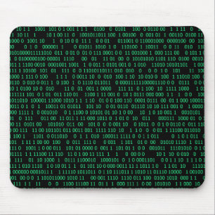 Green Binary Numerary System Mousepad