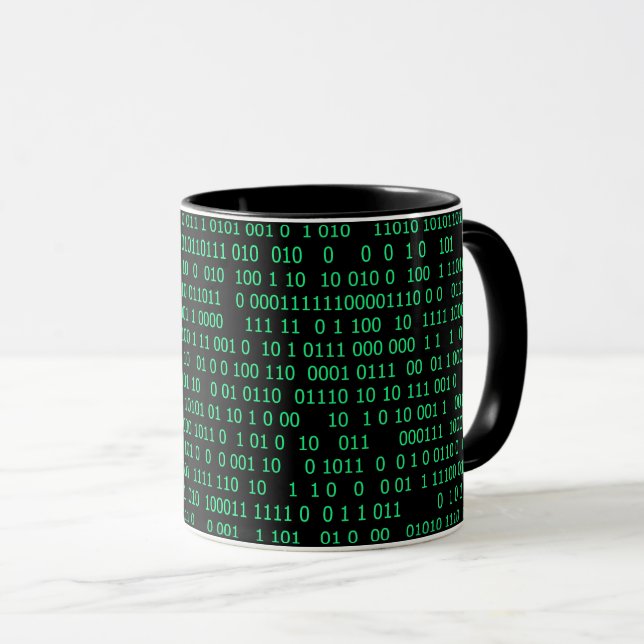 Green Binary Numerary System Tasse (VorderseiteRechts)