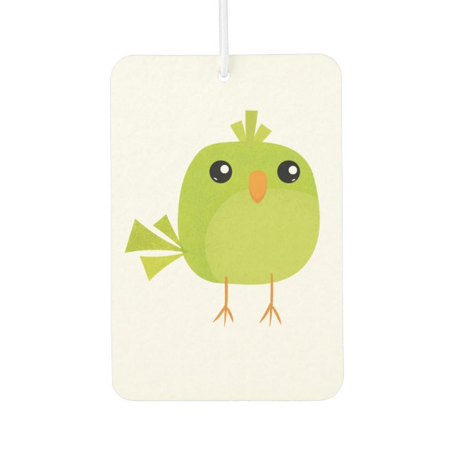 Green Bird Cartoon Autolufterfrischer (Vorderseite)