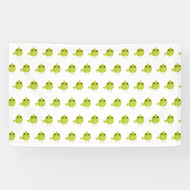 Green Bird Cartoon Banner (Horizontal)