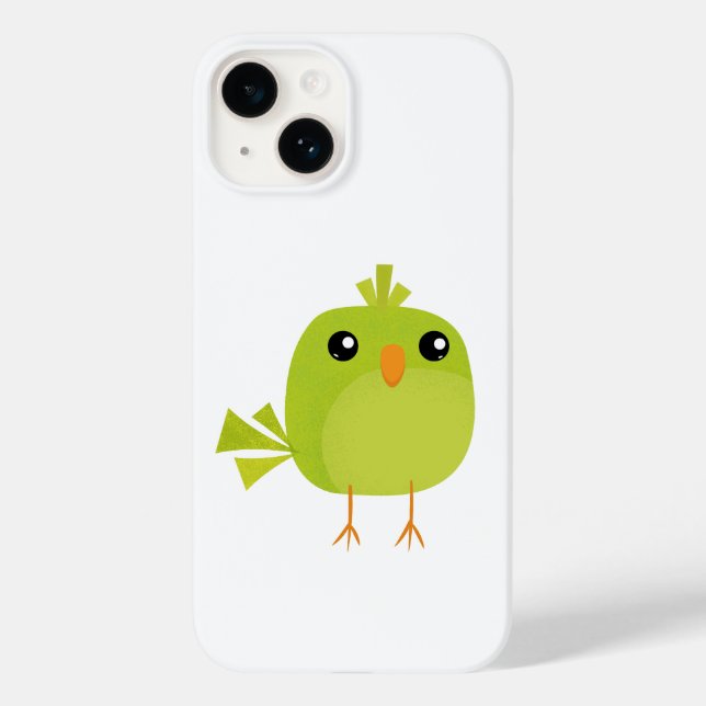 Green Bird Cartoon Case-Mate iPhone Hülle (Rückseite)