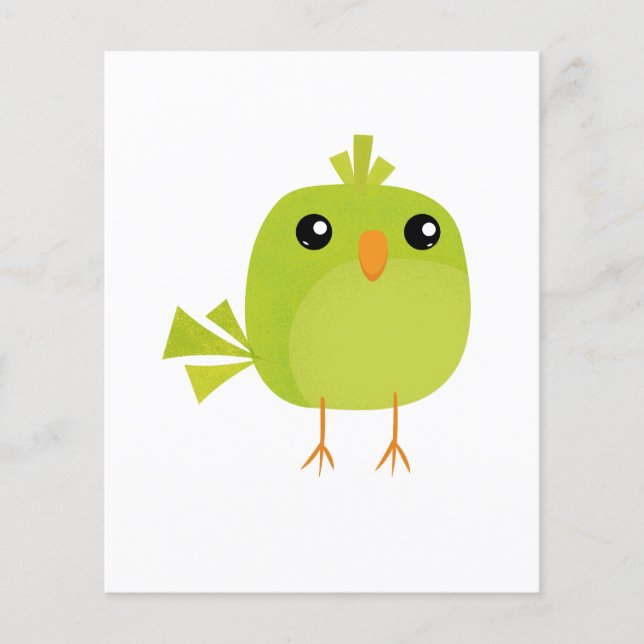 Green Bird Cartoon Flyer (Vorne)