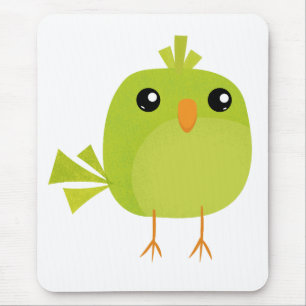 Green Bird Cartoon Mousepad
