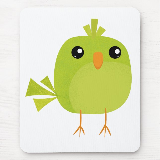 Green Bird Cartoon Mousepad (Vorne)