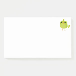 Green Bird Cartoon Post-it Klebezettel