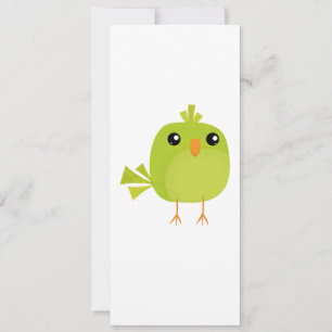 Green Bird Cartoon Save The Date