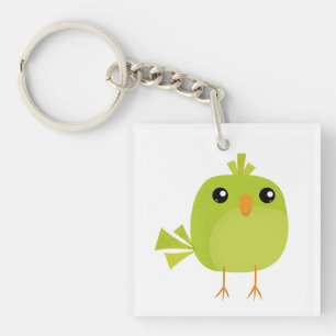 Green Bird Cartoon Schlüsselanhänger