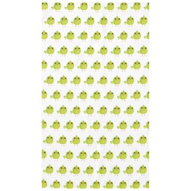 Green Bird Cartoon Tischdecke (Vorderseite)