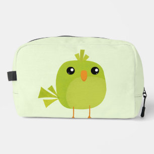 Green Bird Cartoon Waschbeutel