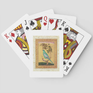 Green Bird, Mughal (gouache on paper) Spielkarten