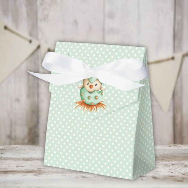 Green Bird Polka Dot Geschenkschachtel (Von Creator hochgeladen)