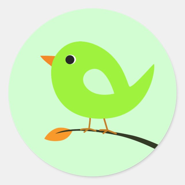 Green Bird Sticker (Vorderseite)