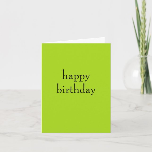 Green Birthday Card Dankeskarte (Vorderseite)