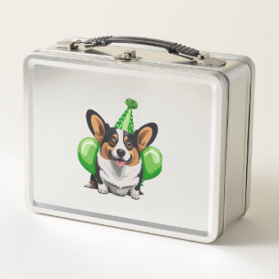 Green Birthday Corgi Classic T - Shirt Metall Brotdose