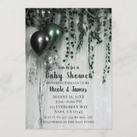 Green Black Balloons Ivy Jungle Party Babydusche