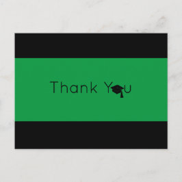 Green Black Bold Abschluss Vielen Dank Postkarte