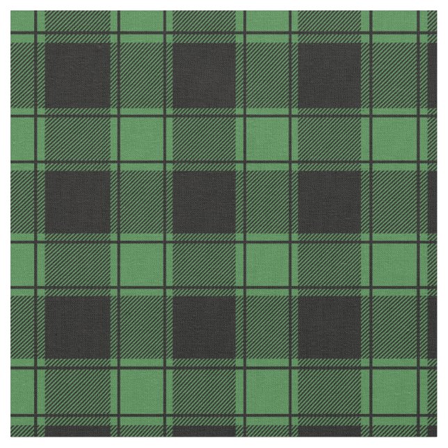 Green & Black Buffalo Plaid Stoff (Nahaufnahme)