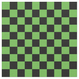 Green & Black Checkerboard Stoff
