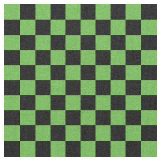 Green & Black Checkerboard Stoff (Nahaufnahme)