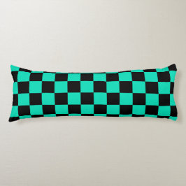 Green Black Checkered Karo Pattern Seitenschläferkissen