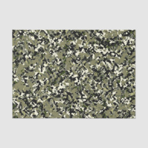 Green Black Cool Camouflage Muster drucken Seidenpapier