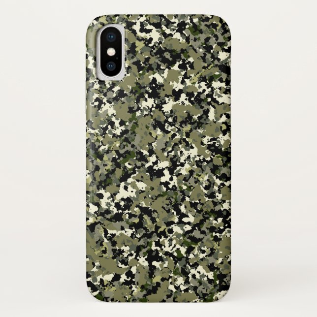 Green Black Cream Camouflage Muster drucken Case-Mate iPhone Hülle (Rückseite)