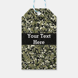 Green Black Cream Camouflage Pattern Gefallen Geschenkanhänger